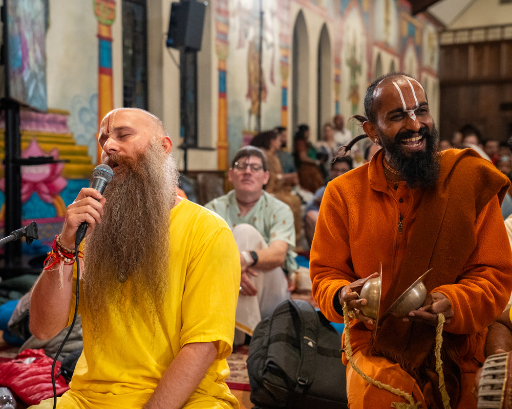 Community gathered in devotion