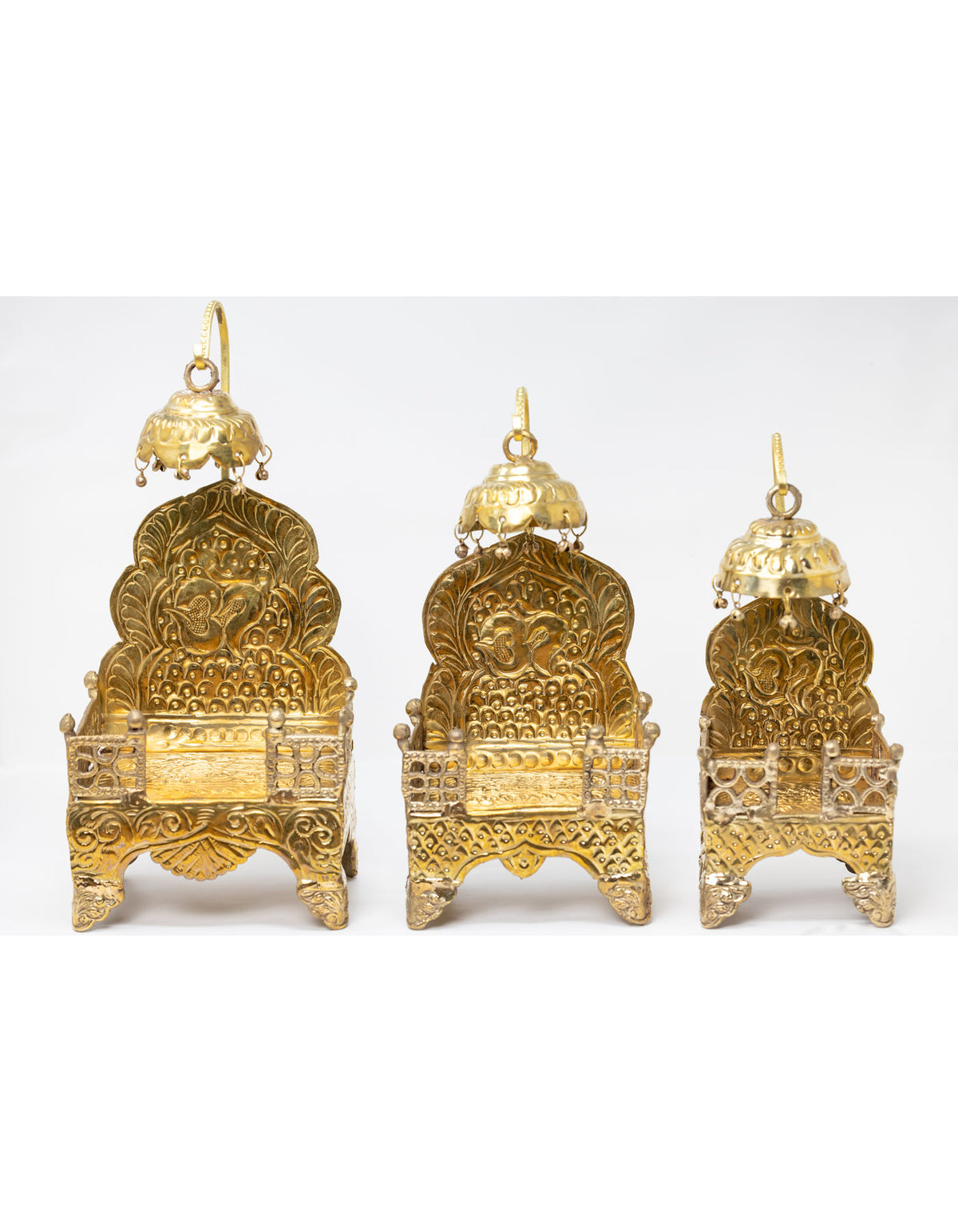 Singhasan | Rectangle Golden Brass | 6 Sizes