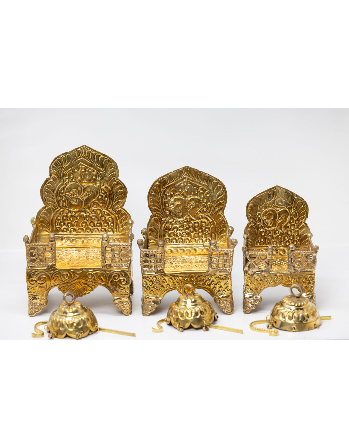 Singhasan | Rectangle Golden Brass | 6 Sizes
