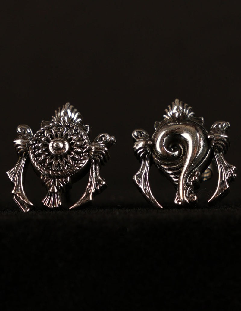 Earrings | 925 Silver Shankha Chakra