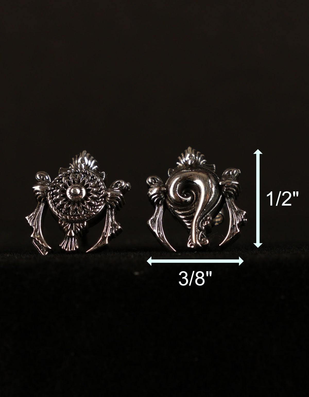 Earrings | 925 Silver Shankha Chakra