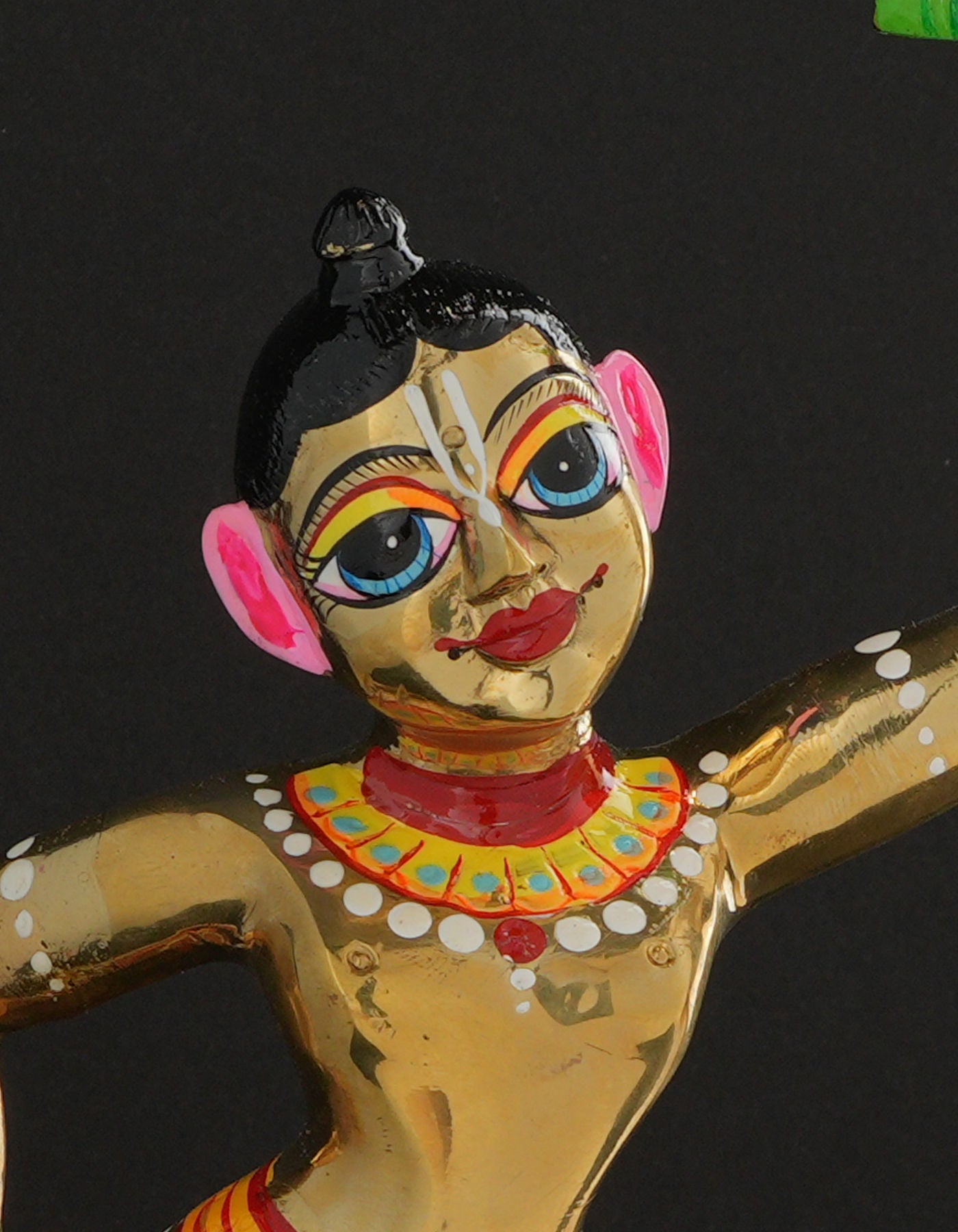 Giridhari lifting Govardhan | AD Golden Painted 7"
