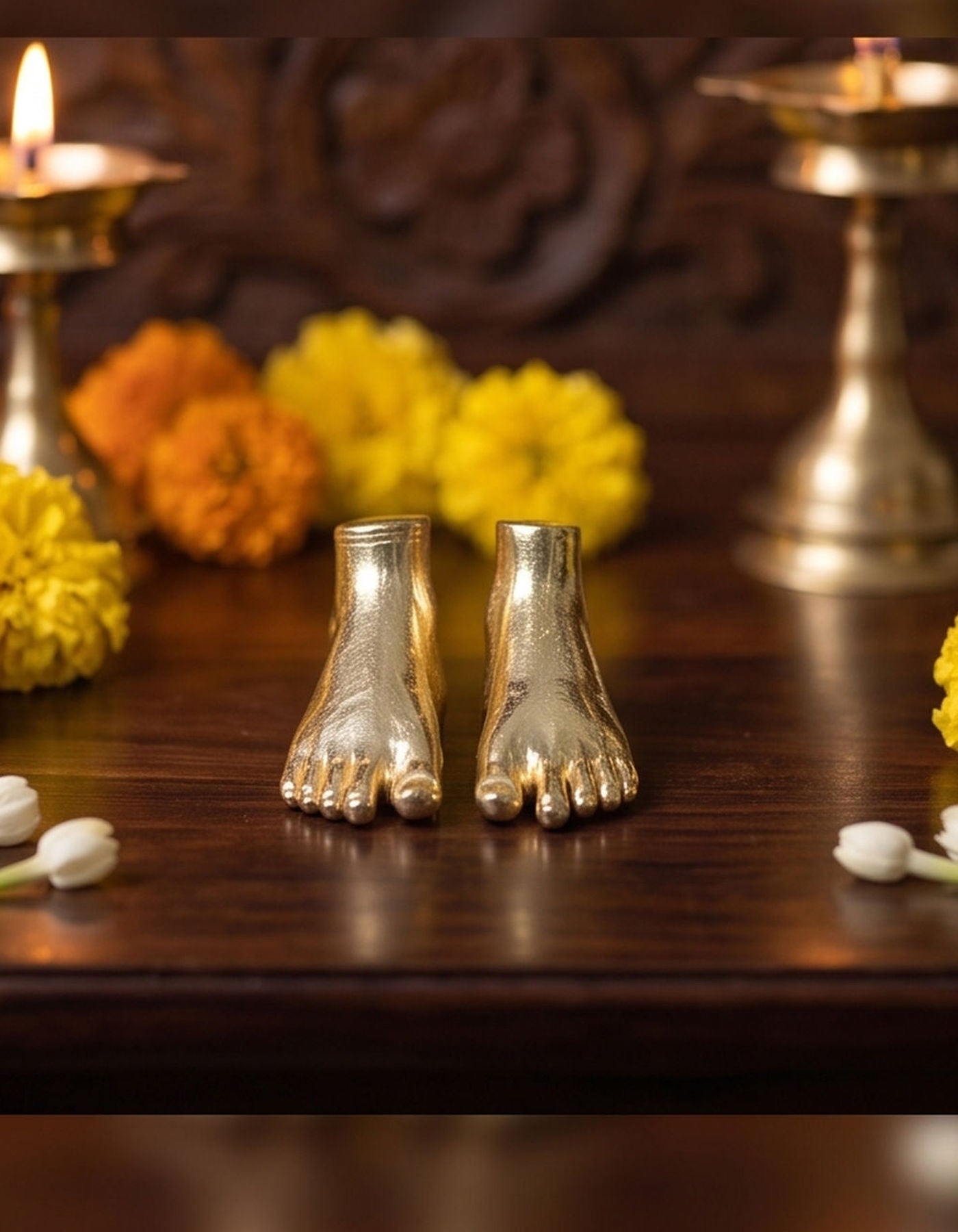 Gurudev 3D Feet | Brass