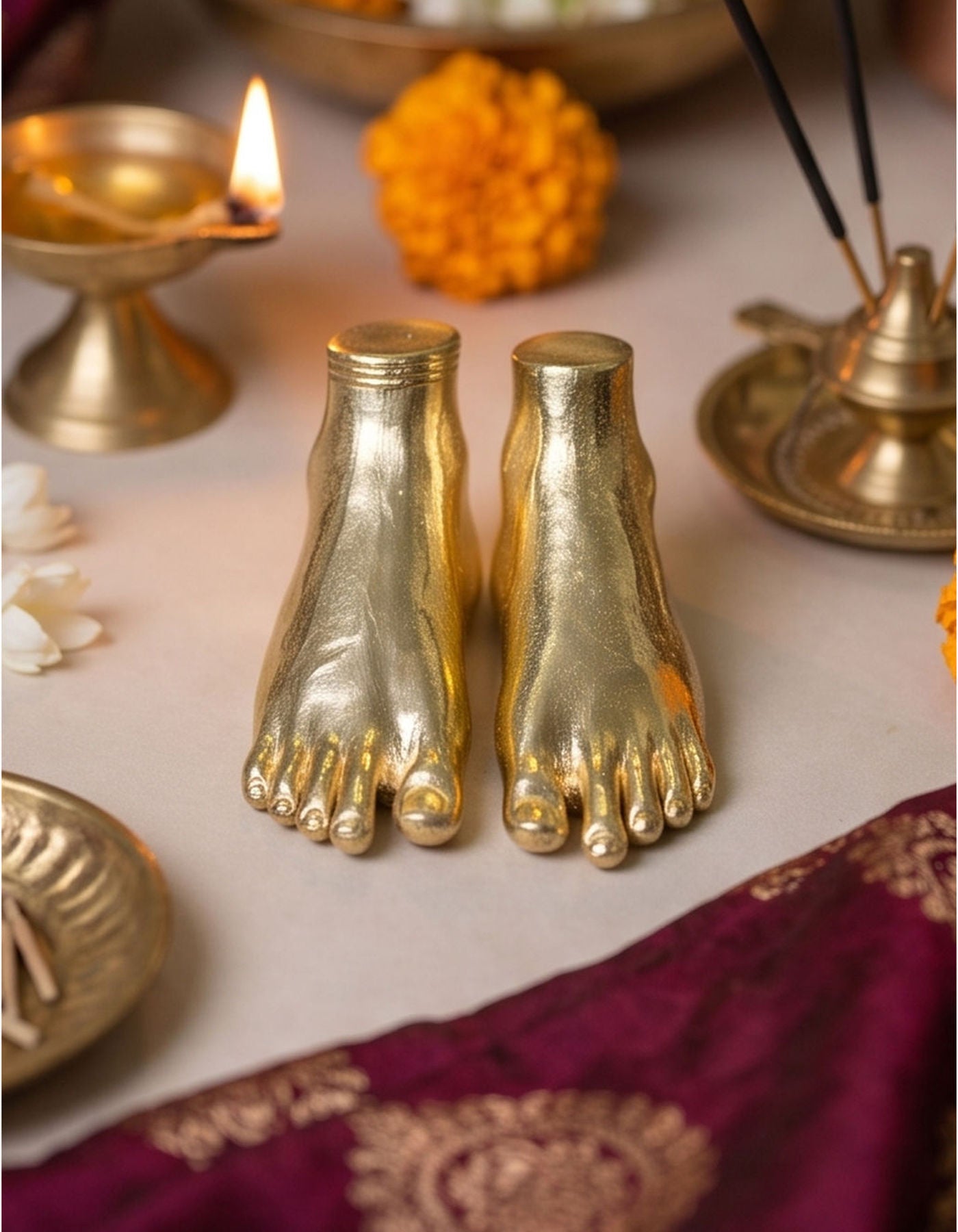 Gurudev 3D Feet | Brass