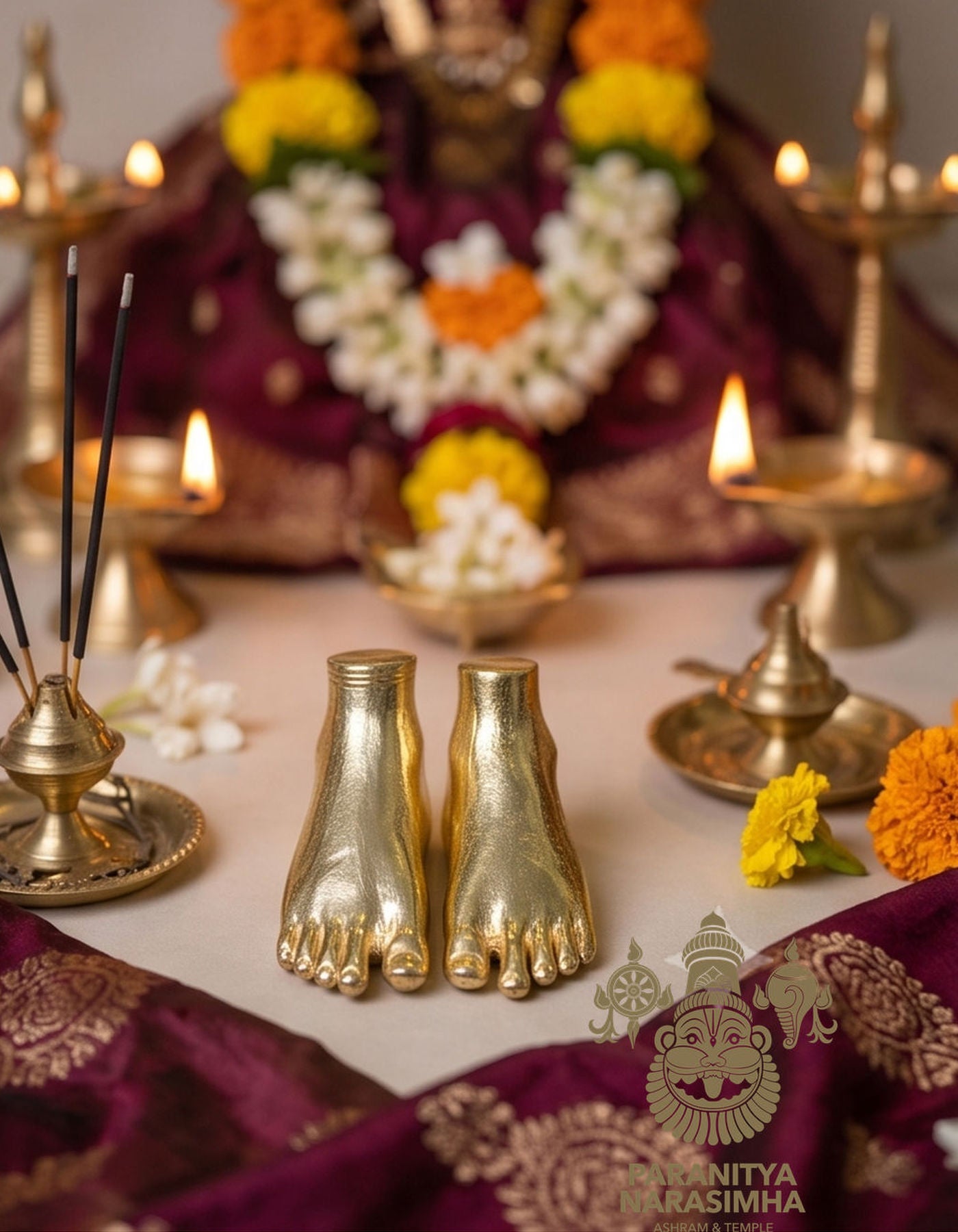 Gurudev 3D Feet | Brass