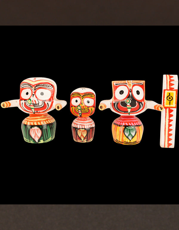Jagannath Deity Set | WD Painted 3"