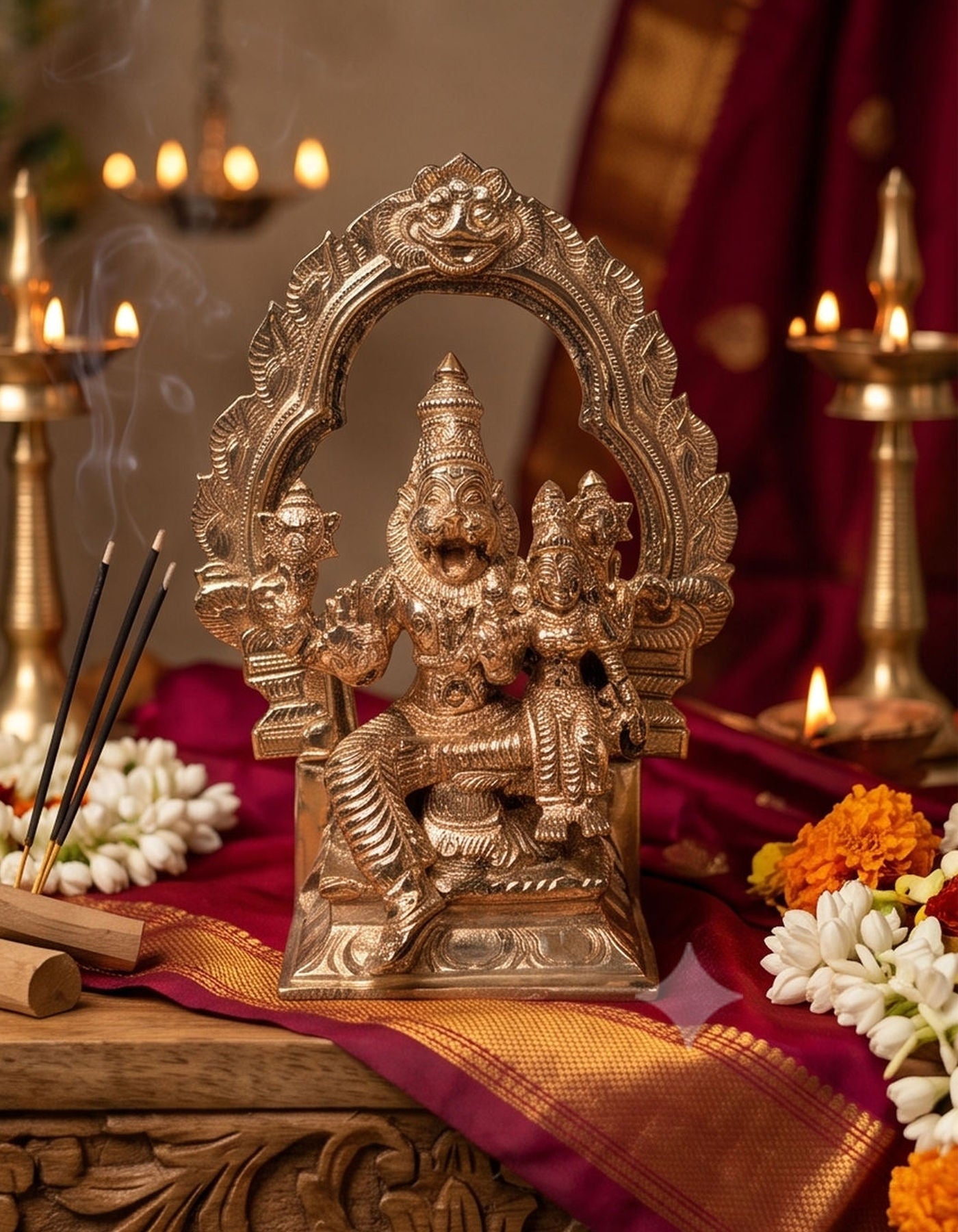 Lakshmi Narasimha with arch | PL 6"  001