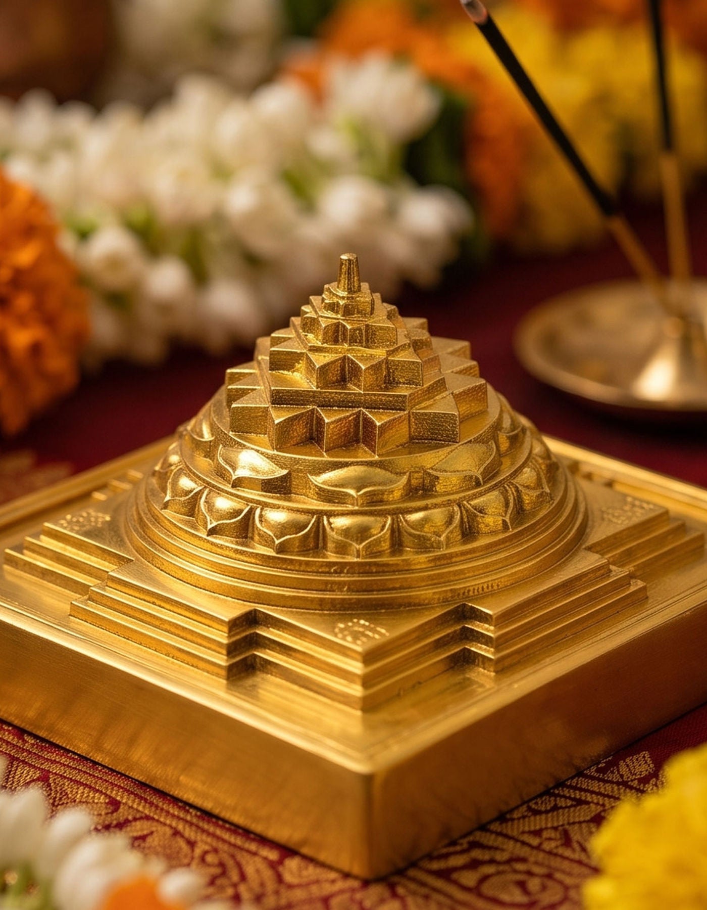 Maha Meru Sri Yantra | 2.5" Brass