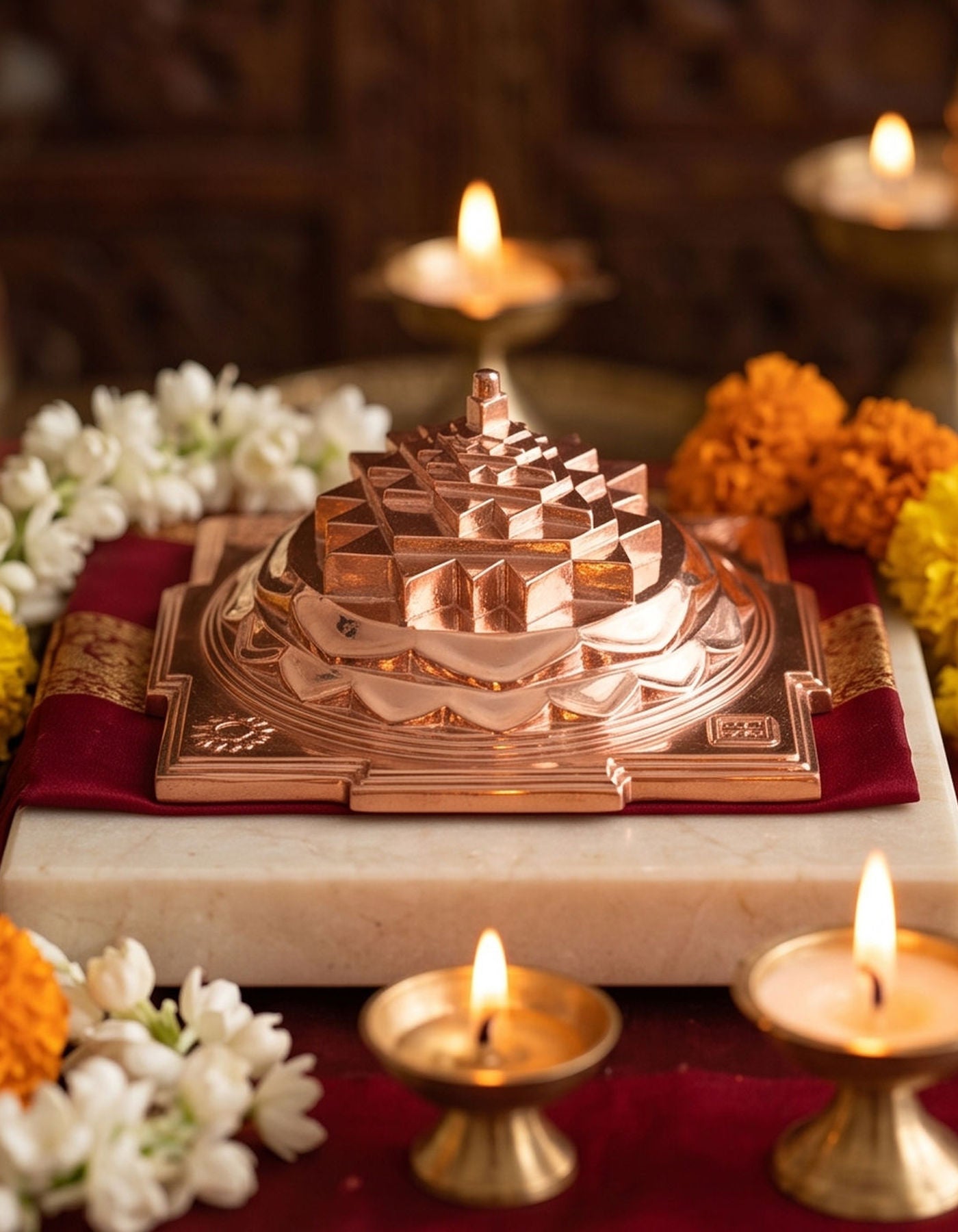 Maha Meru Sri Yantra | 5" Copper