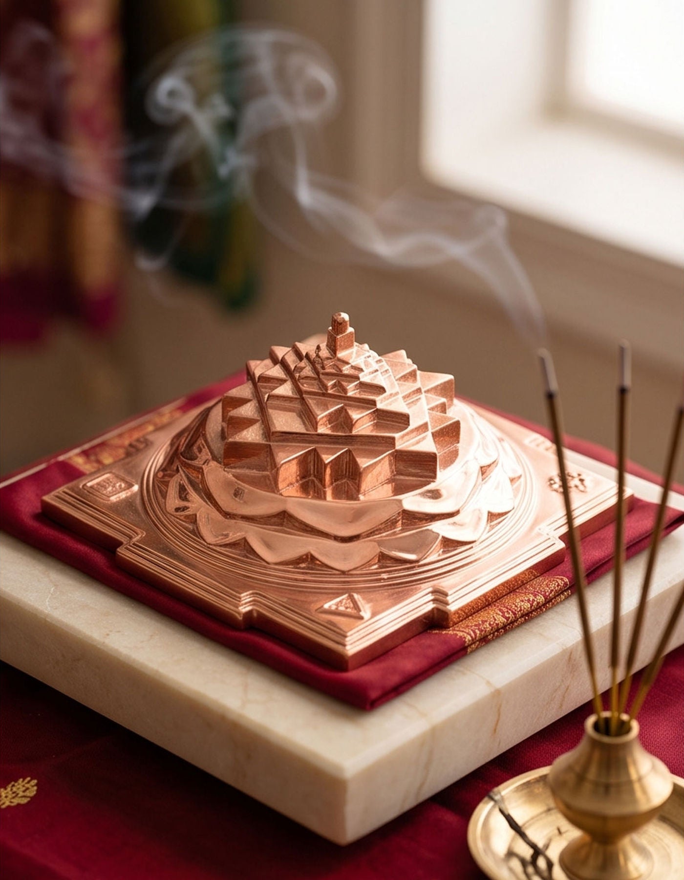 Maha Meru Sri Yantra | 5" Copper