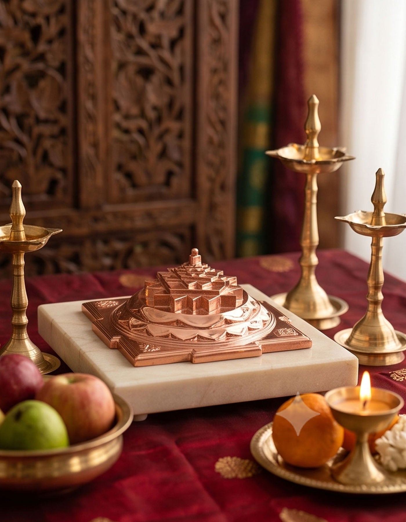 Maha Meru Sri Yantra | 5" Copper