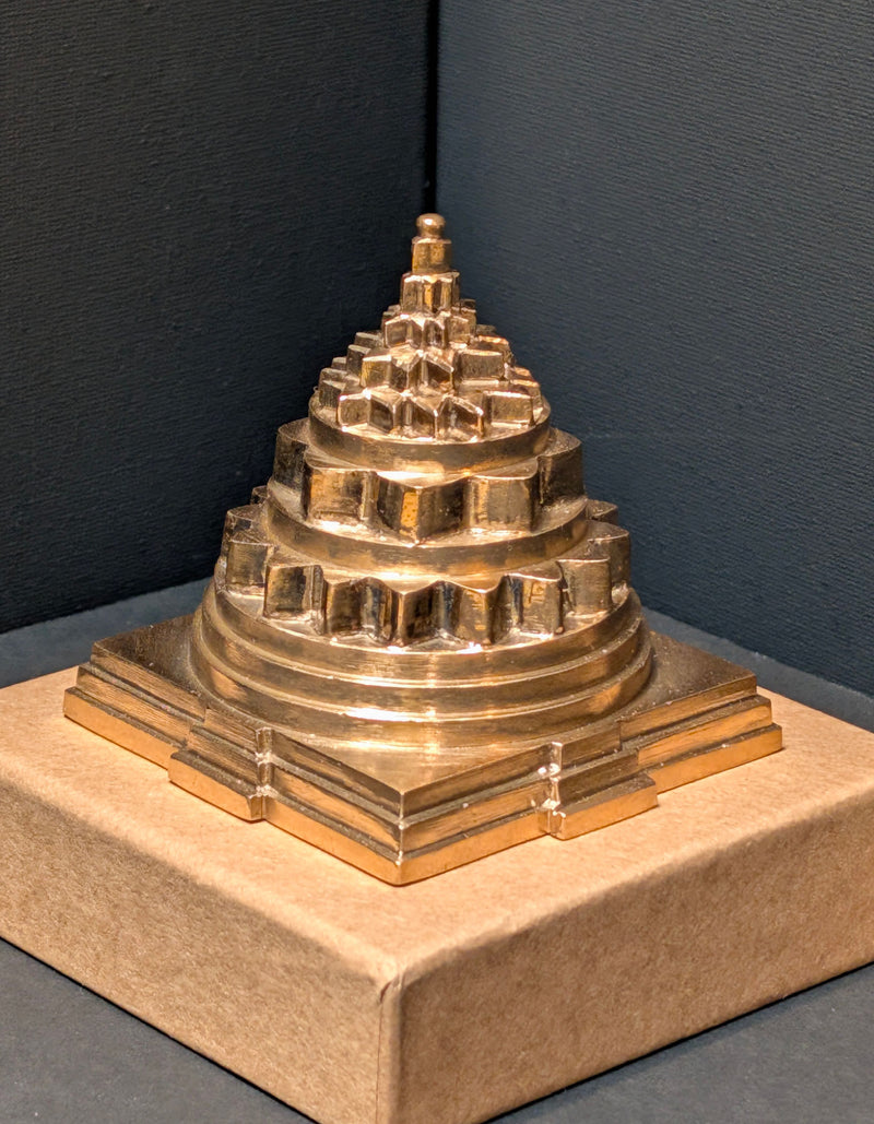 Maha Meru Sri Yantra | 3x3" Panchaloha 1