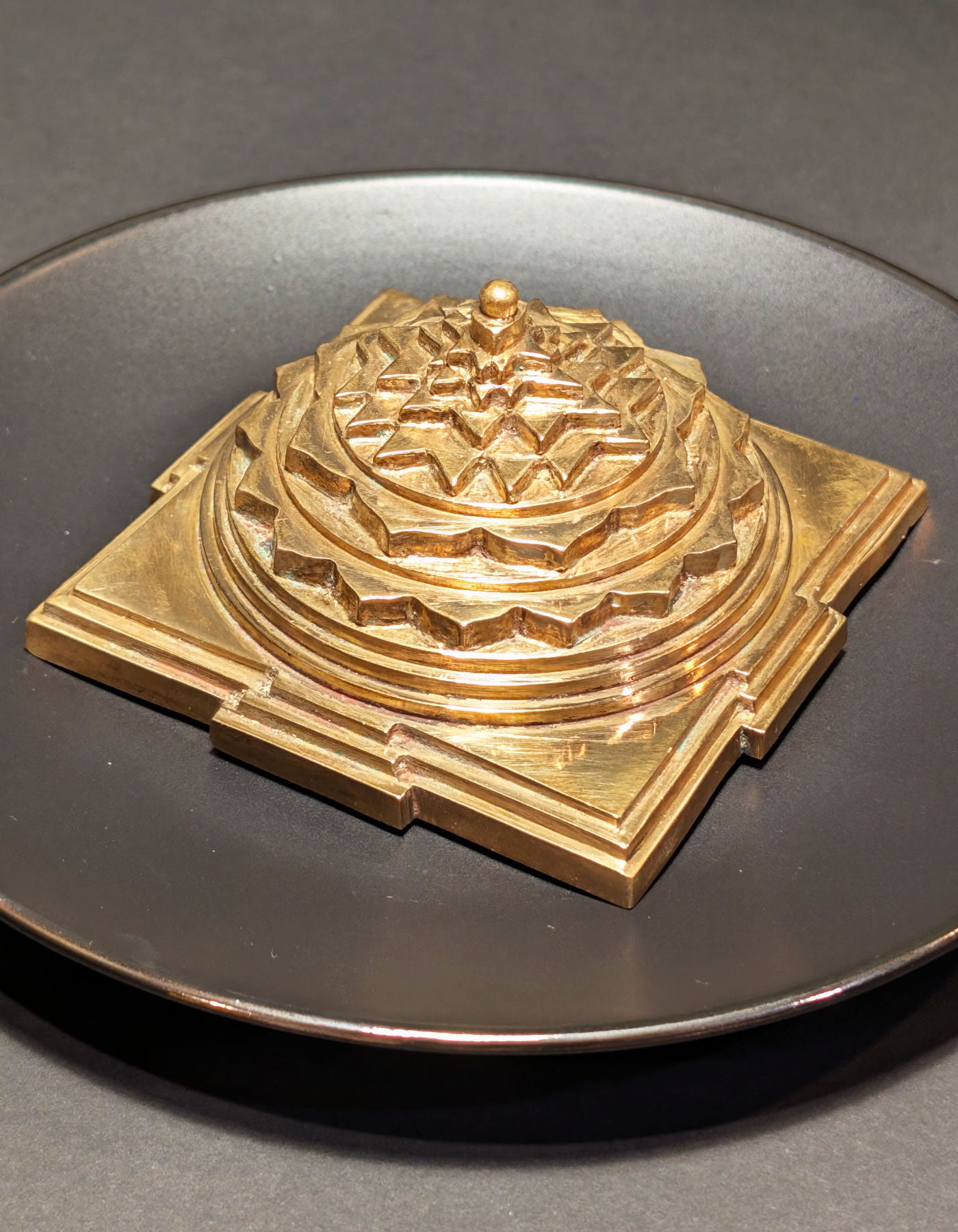Maha Meru Sri Yantra | 4 1/8" Panchaloha