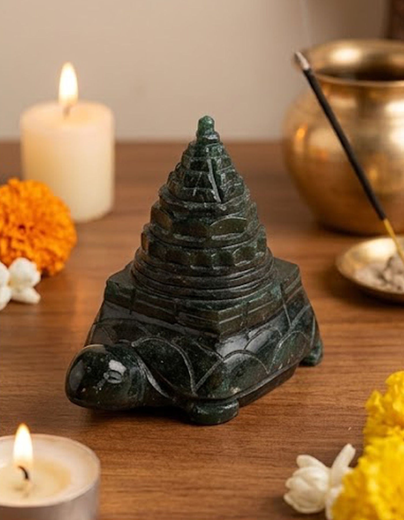 Maha Meru Sri Yantra | Zade Tortoise 2 1/8" 119g