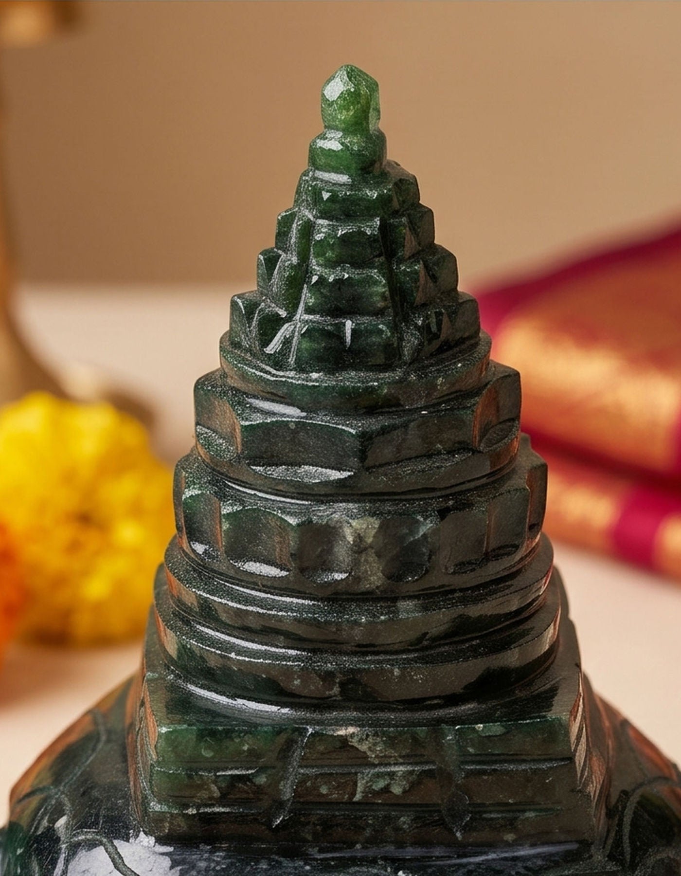 Maha Meru Sri Yantra | Zade Tortoise 2 1/2" 126g
