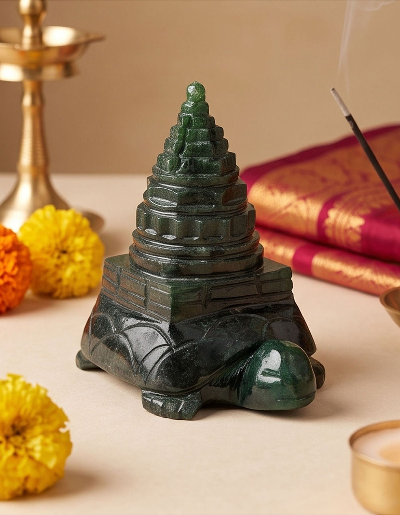 Maha Meru Sri Yantra | Zade Tortoise 2 1/2" 126g