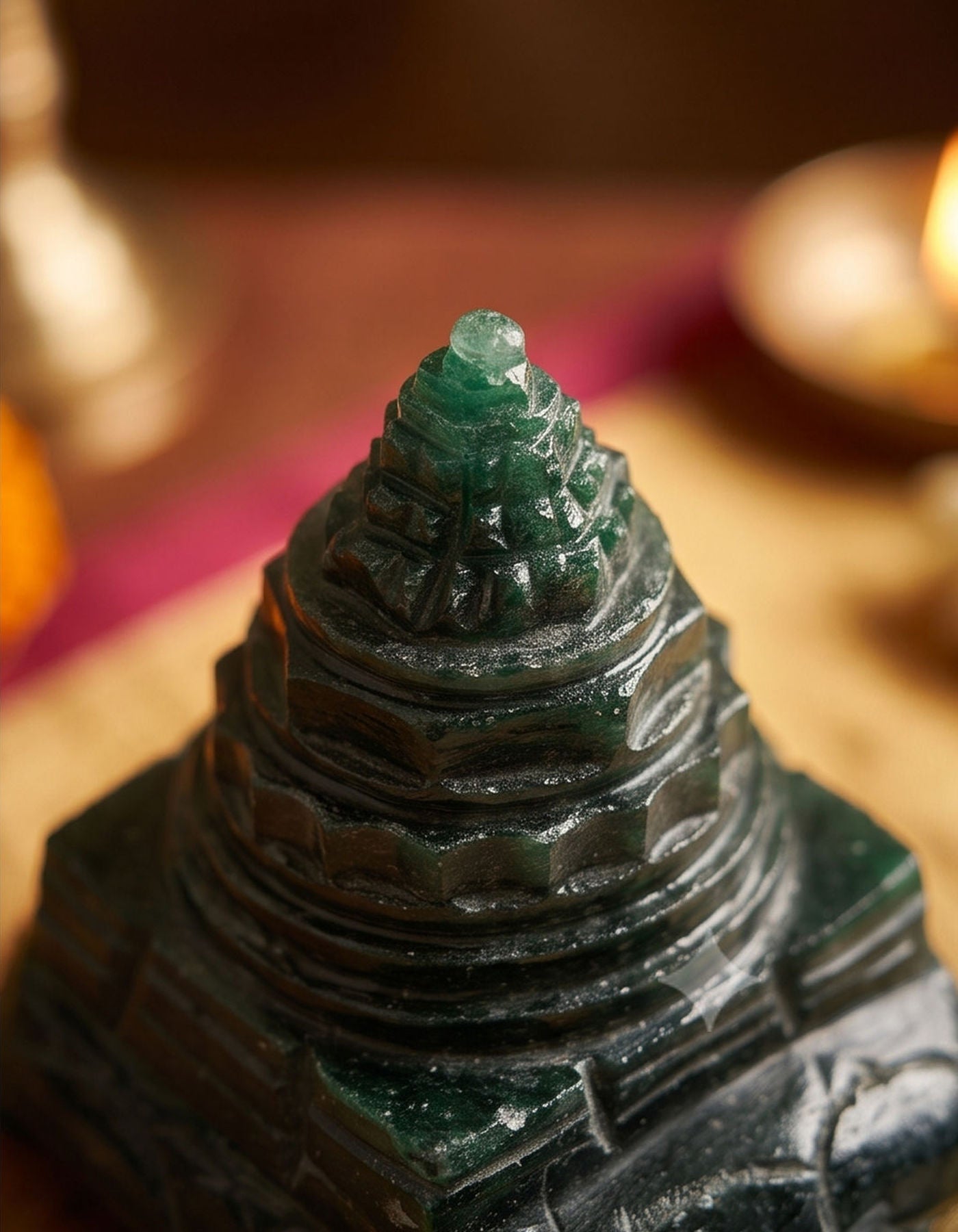 Maha Meru Sri Yantra | Zade Tortoise 2 1/8" 129g