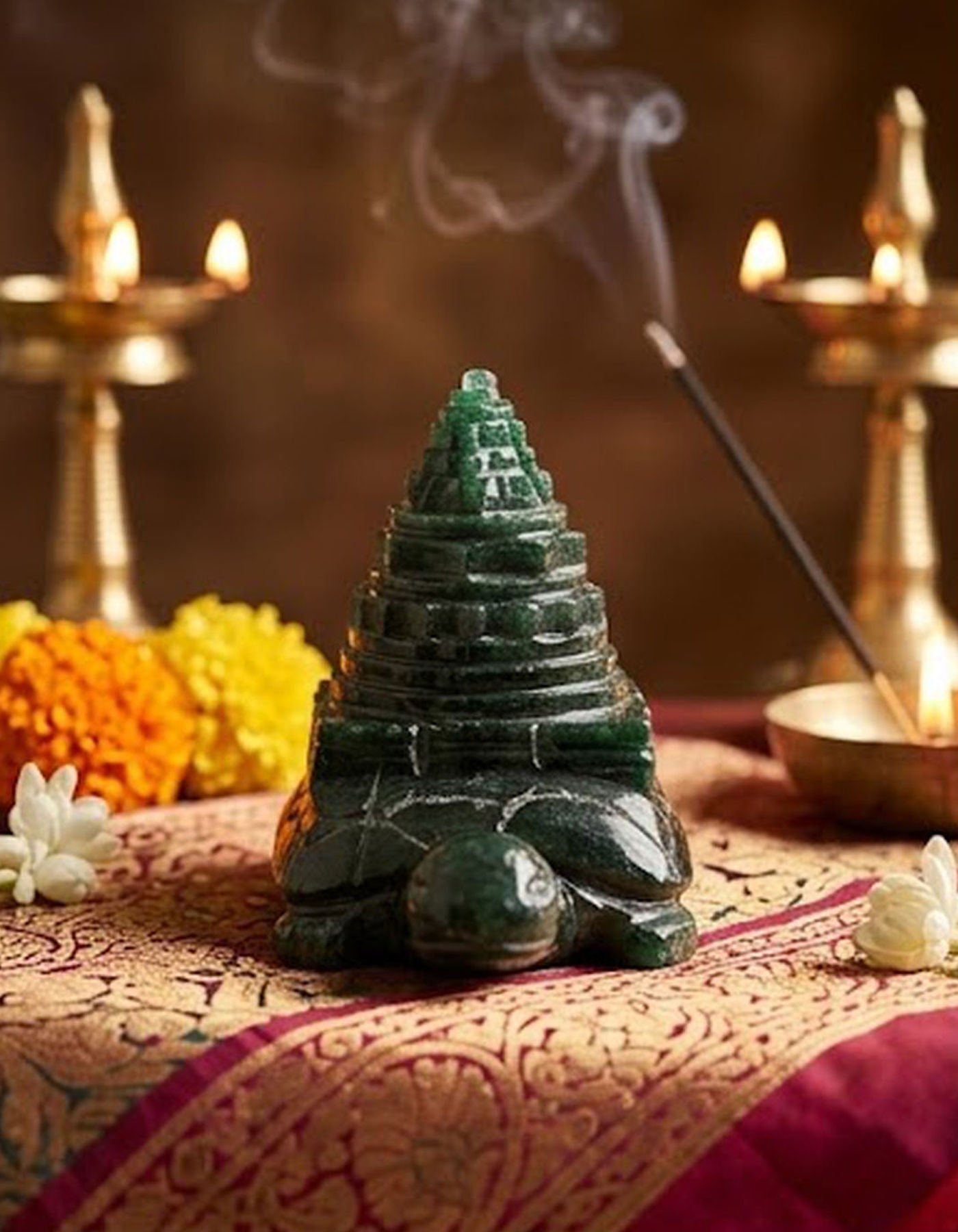 Maha Meru Sri Yantra | Zade Tortoise 2 1/4" 139g