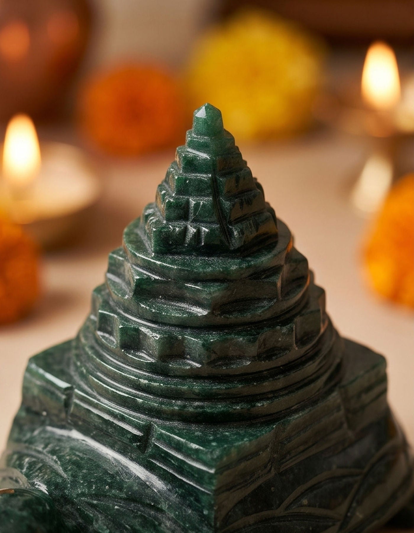 Maha Meru Sri Yantra | Zade Tortoise 2 1/4" 149g