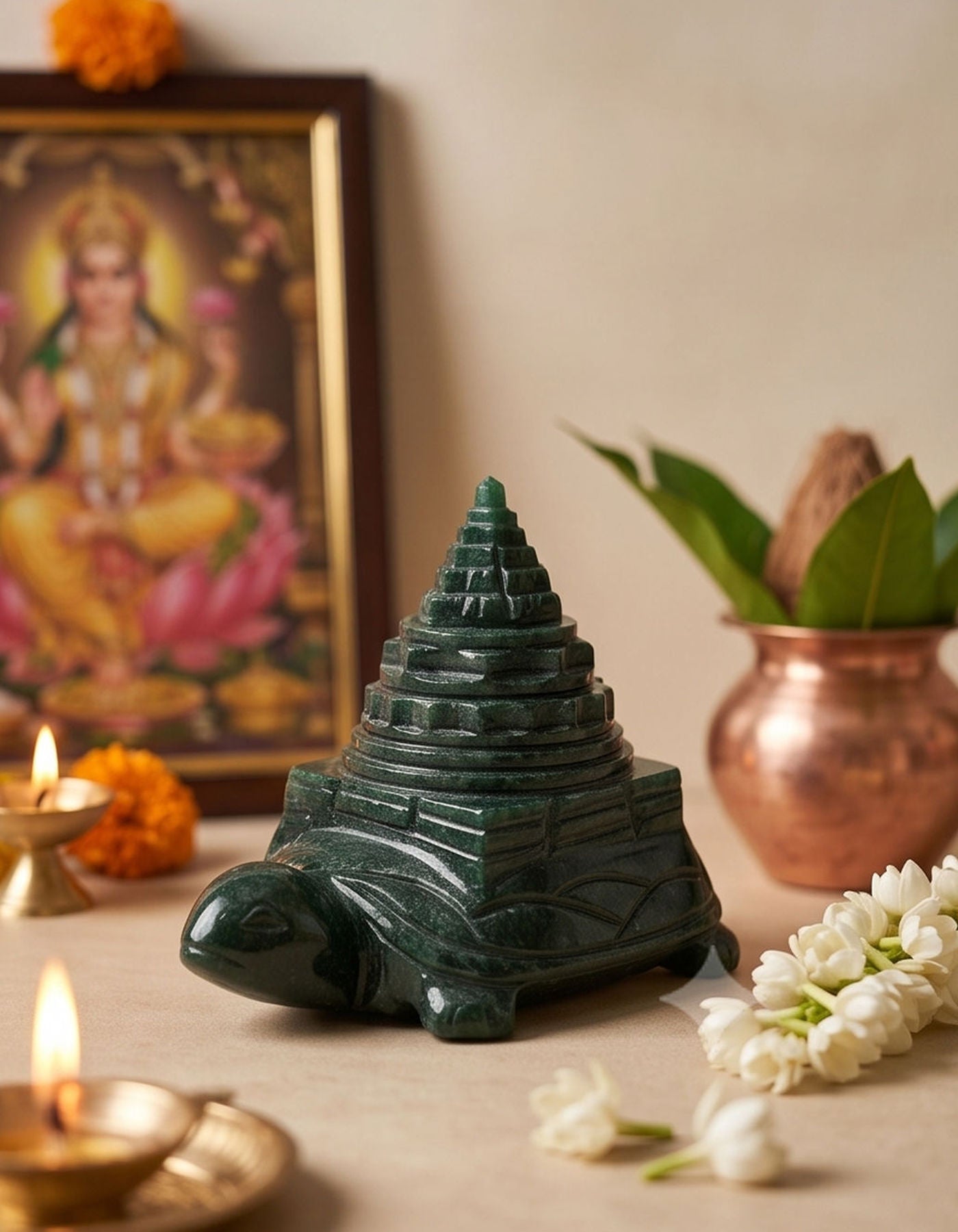 Maha Meru Sri Yantra | Zade Tortoise 2 1/4" 149g