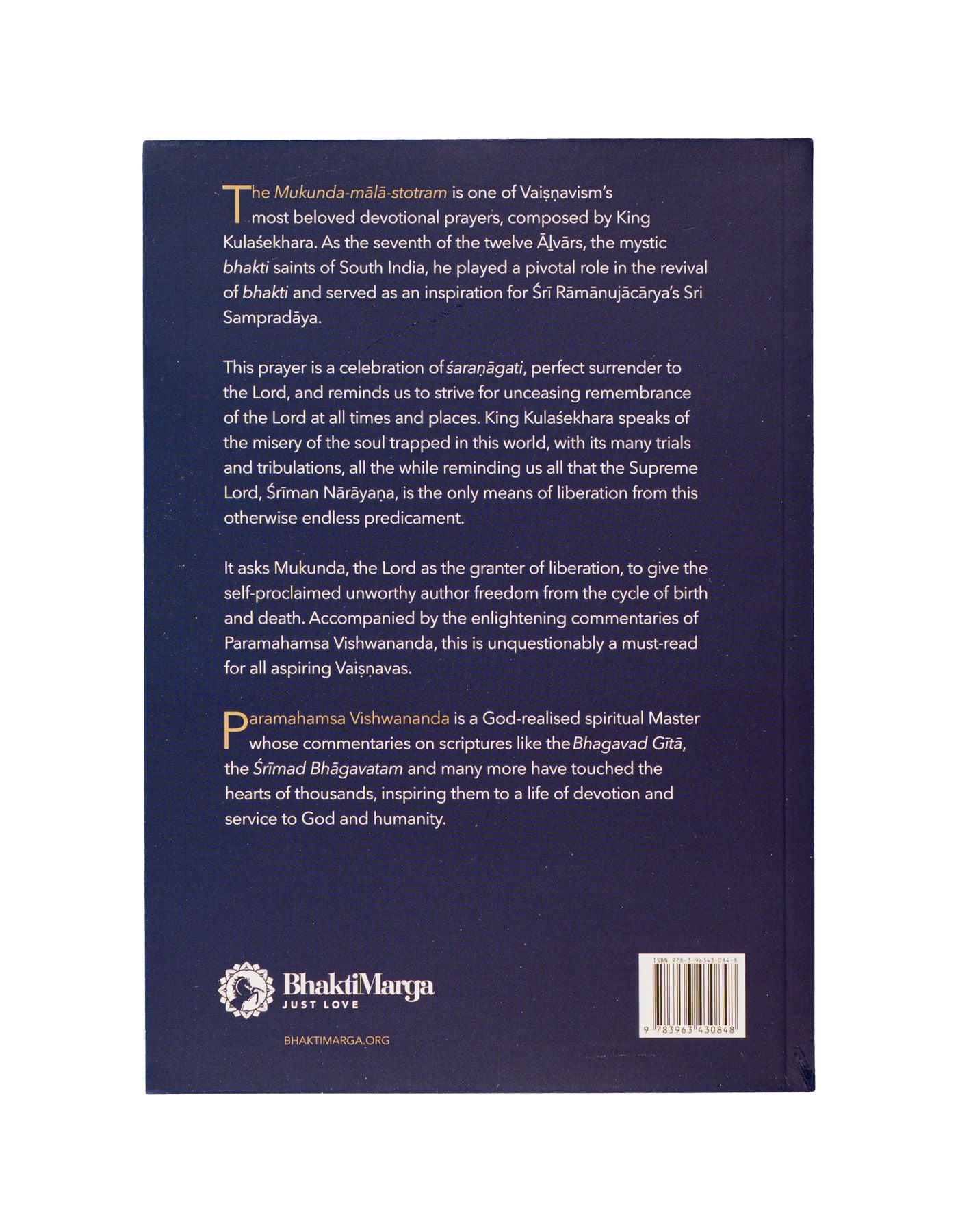 Mukunda-mala-stotram: Commentary on Kulasekhara Alvar's Offering of Love and Surrender