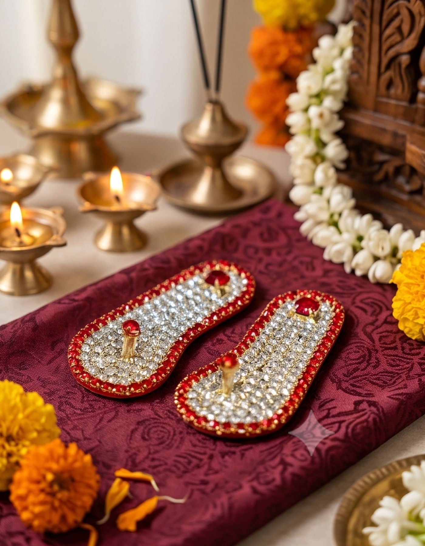 Jeweled Mini Padukas