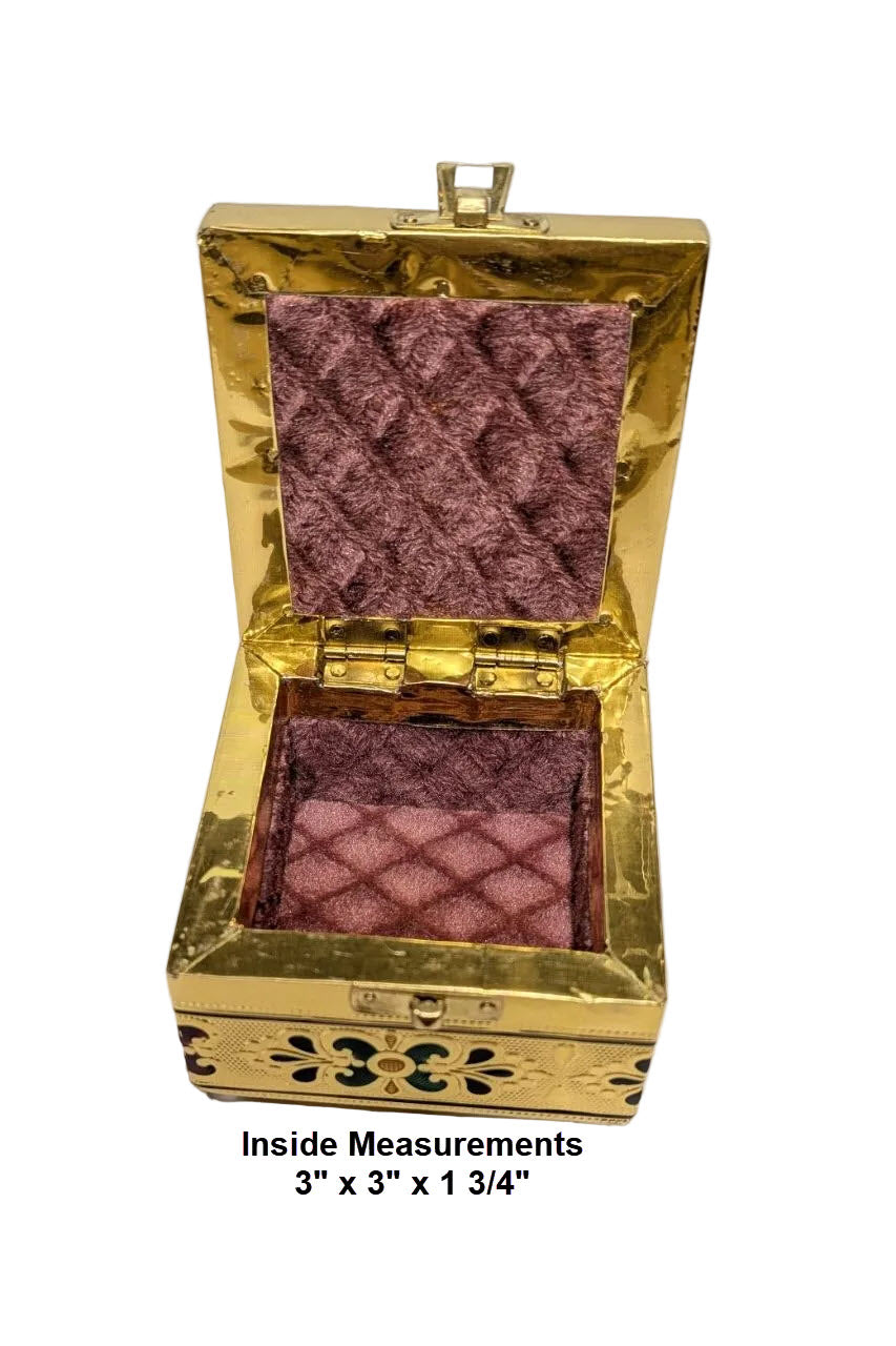 Storage Box | Gold Bajot Style 4" x 4"