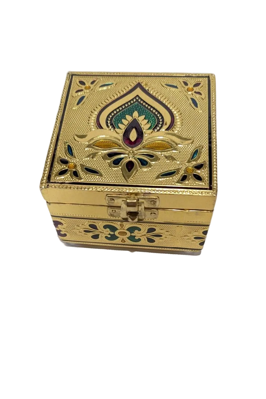 Storage Box | Gold Bajot Style 4" x 4"