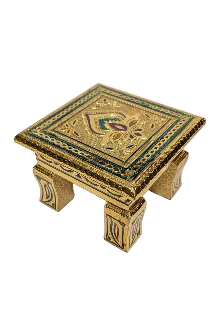 Puja Table | Bajot Chowki Meenakari | 6"