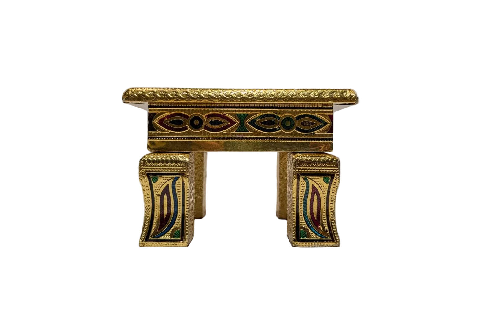 Puja Table | Bajot Chowki Meenakari | 6"