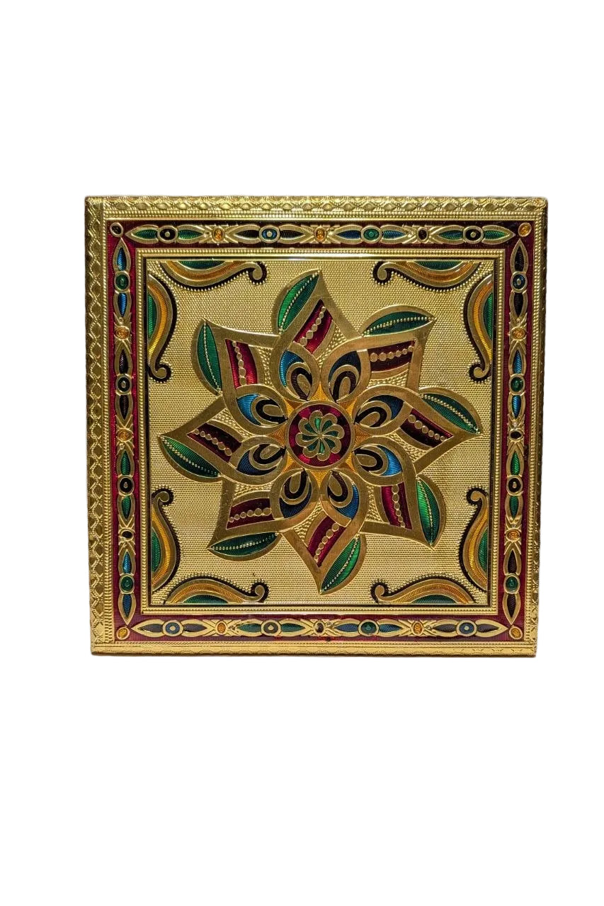Puja Table | Bajot Chowki Meenakari | 10"