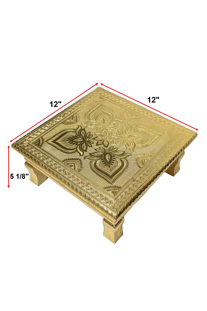 Puja Table | Bajot Chowki Meenakari | 12"