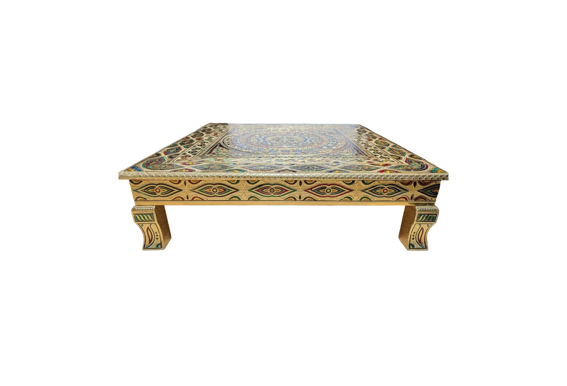 Puja Table | Bajot Chowki Meenakari | 24"