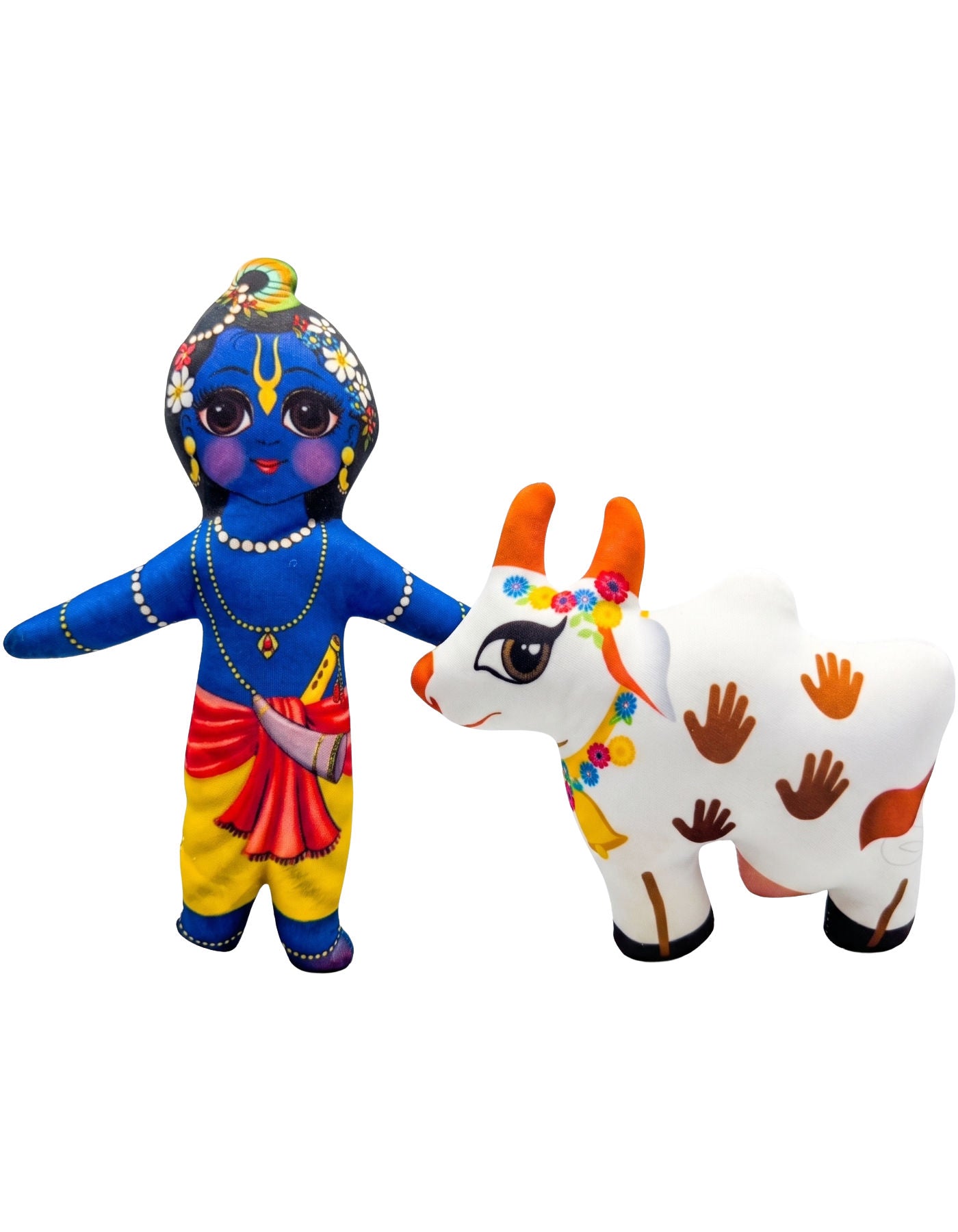 Plushie Krishna with Calf