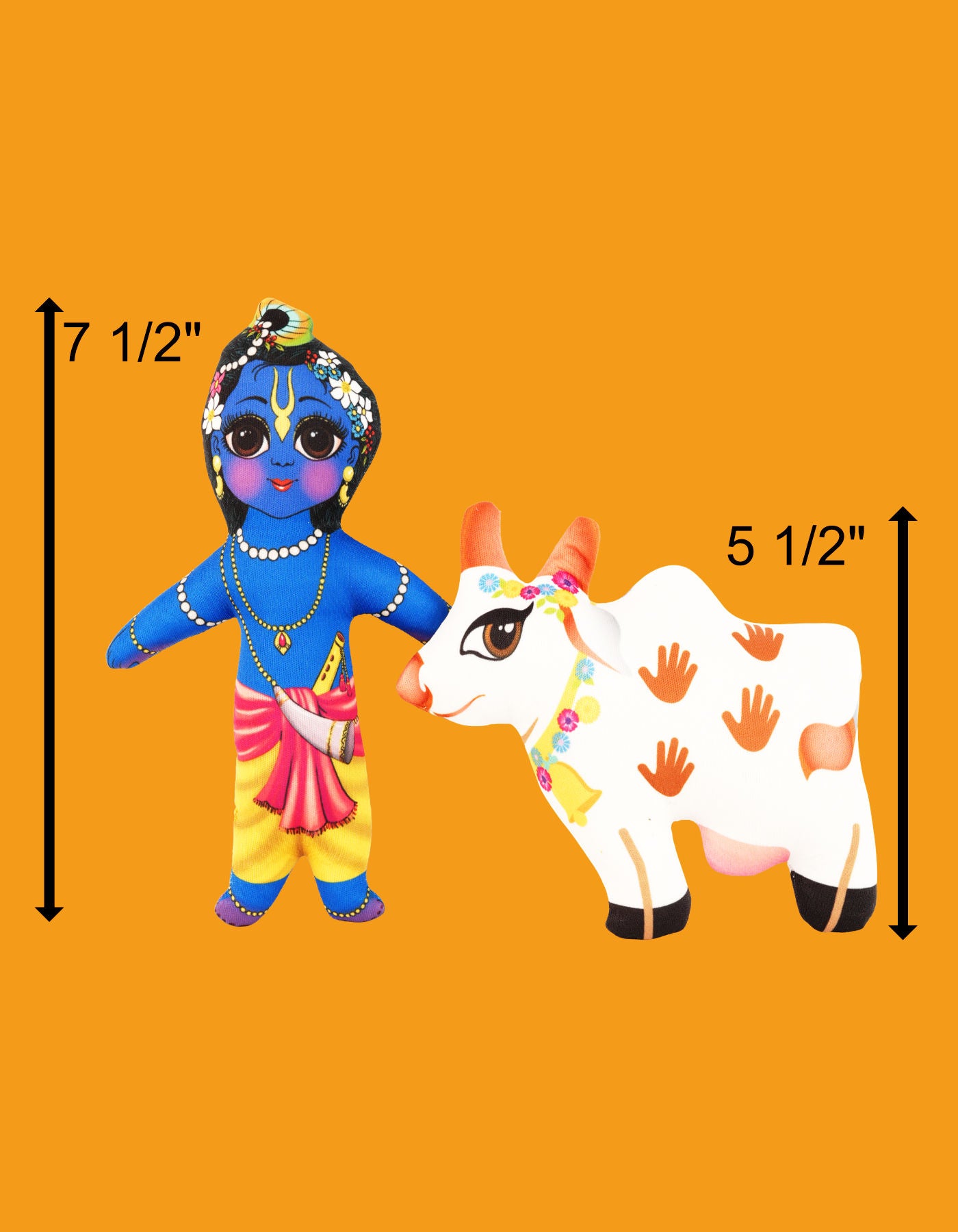 Plushie Krishna with Calf