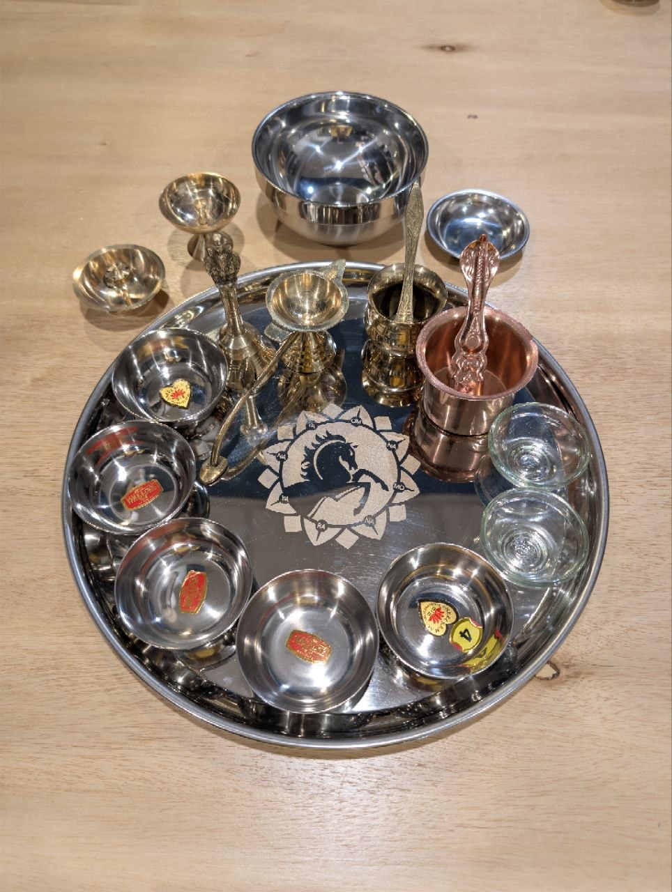 Puja Plate Set | Stainless Steel
