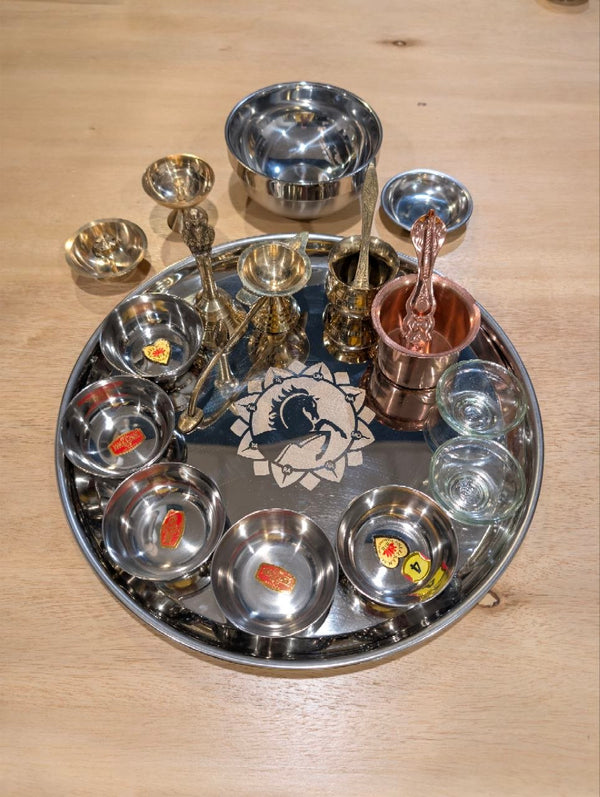 Puja Plate Set | Stainless Steel