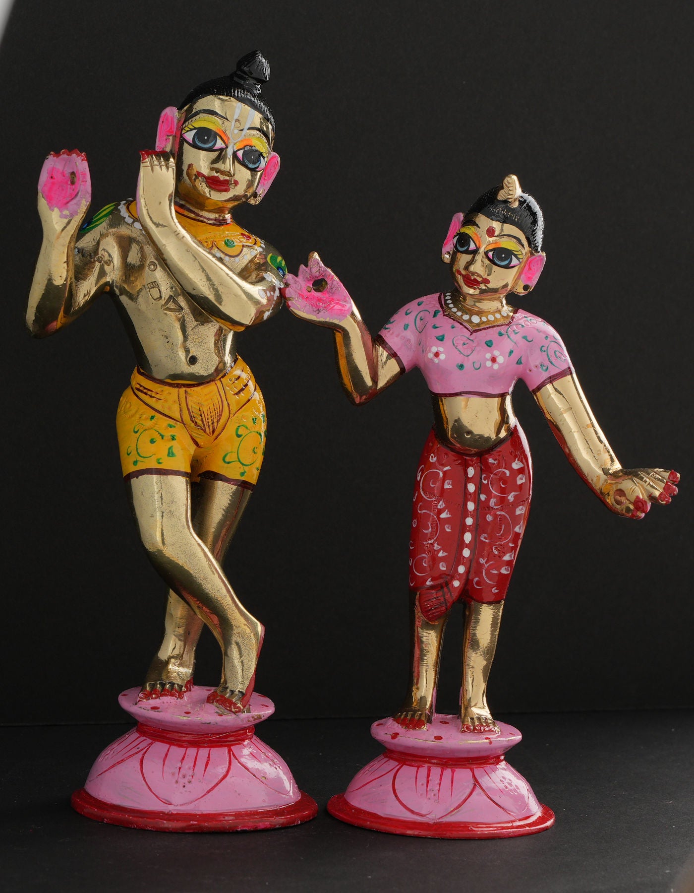 Radha Krishna | AD Golden Painted 7" Style 2