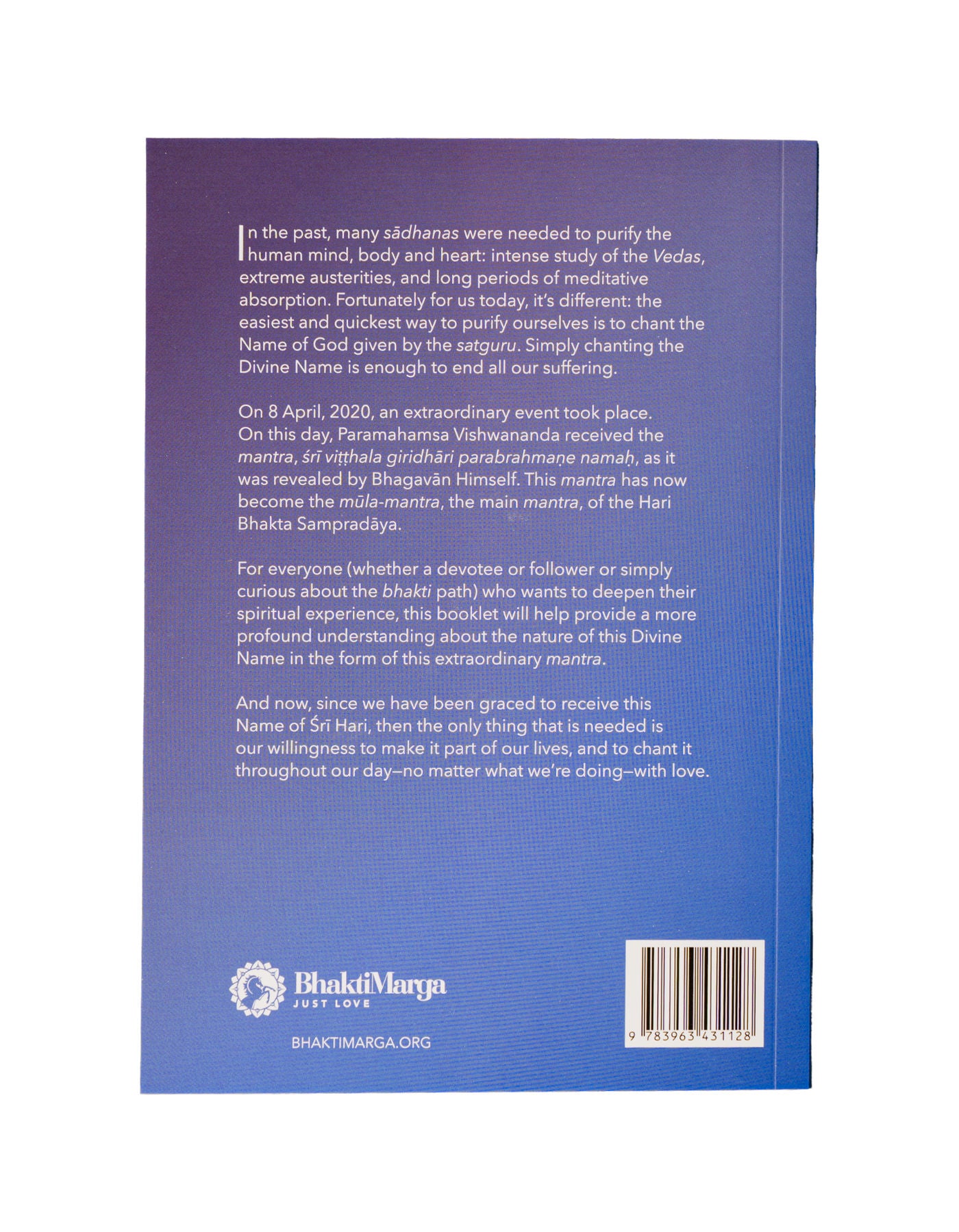 Sri Vitthala Giridhari Parabrahmane Namah - The Mantra of the Hari Bhakti Sampradaya