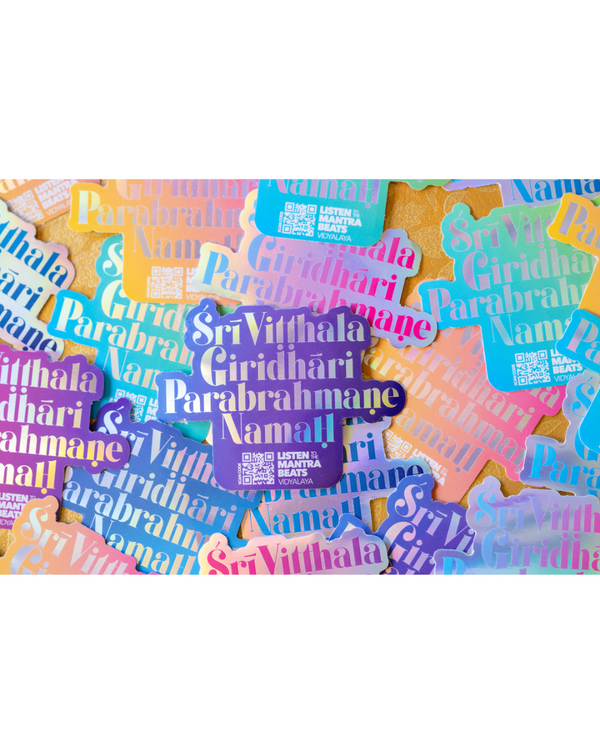 Sri Vitthala Giridhari Parabrahmane Namah Holographic Sticker