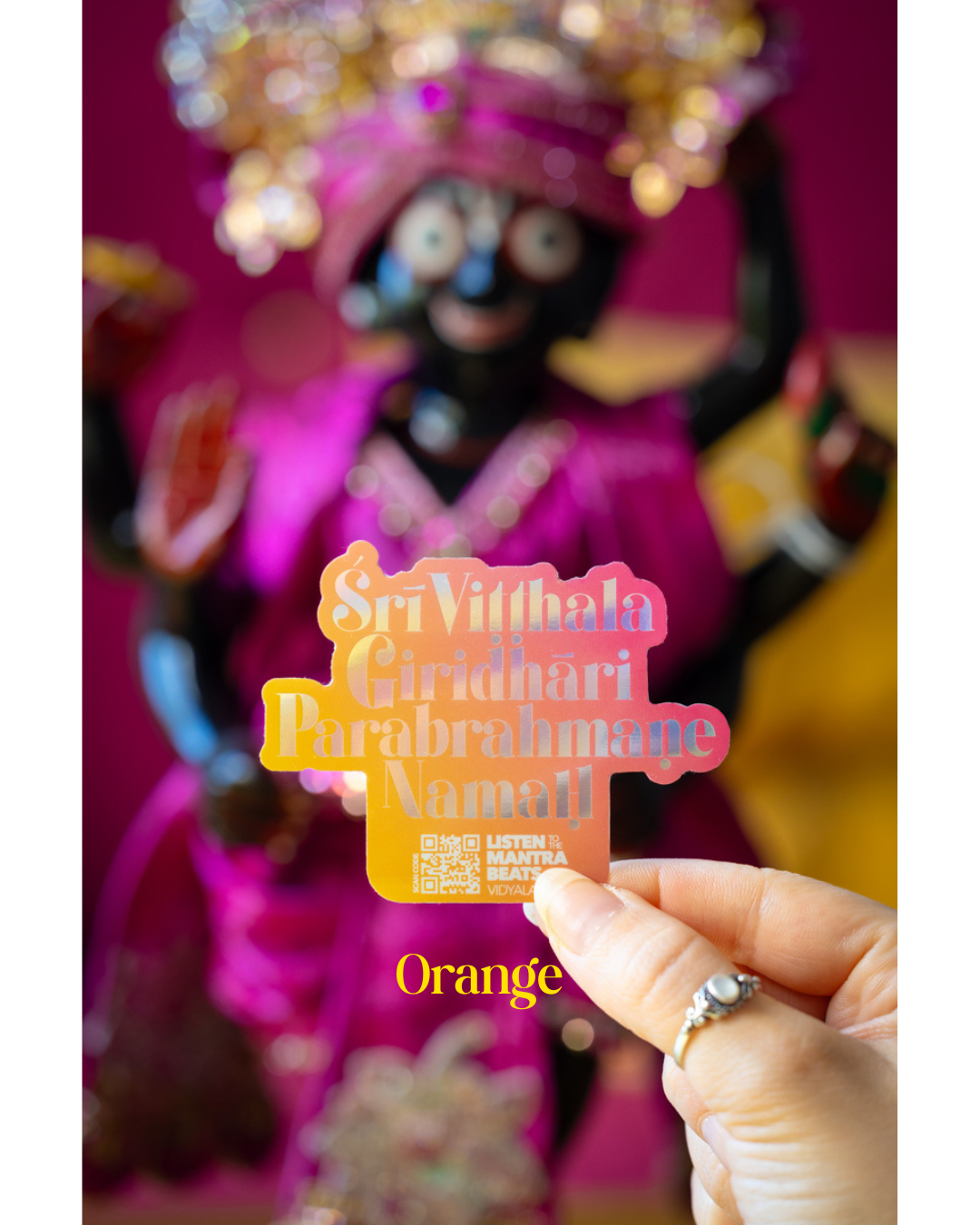 Sri Vitthala Giridhari Parabrahmane Namah Holographic Sticker