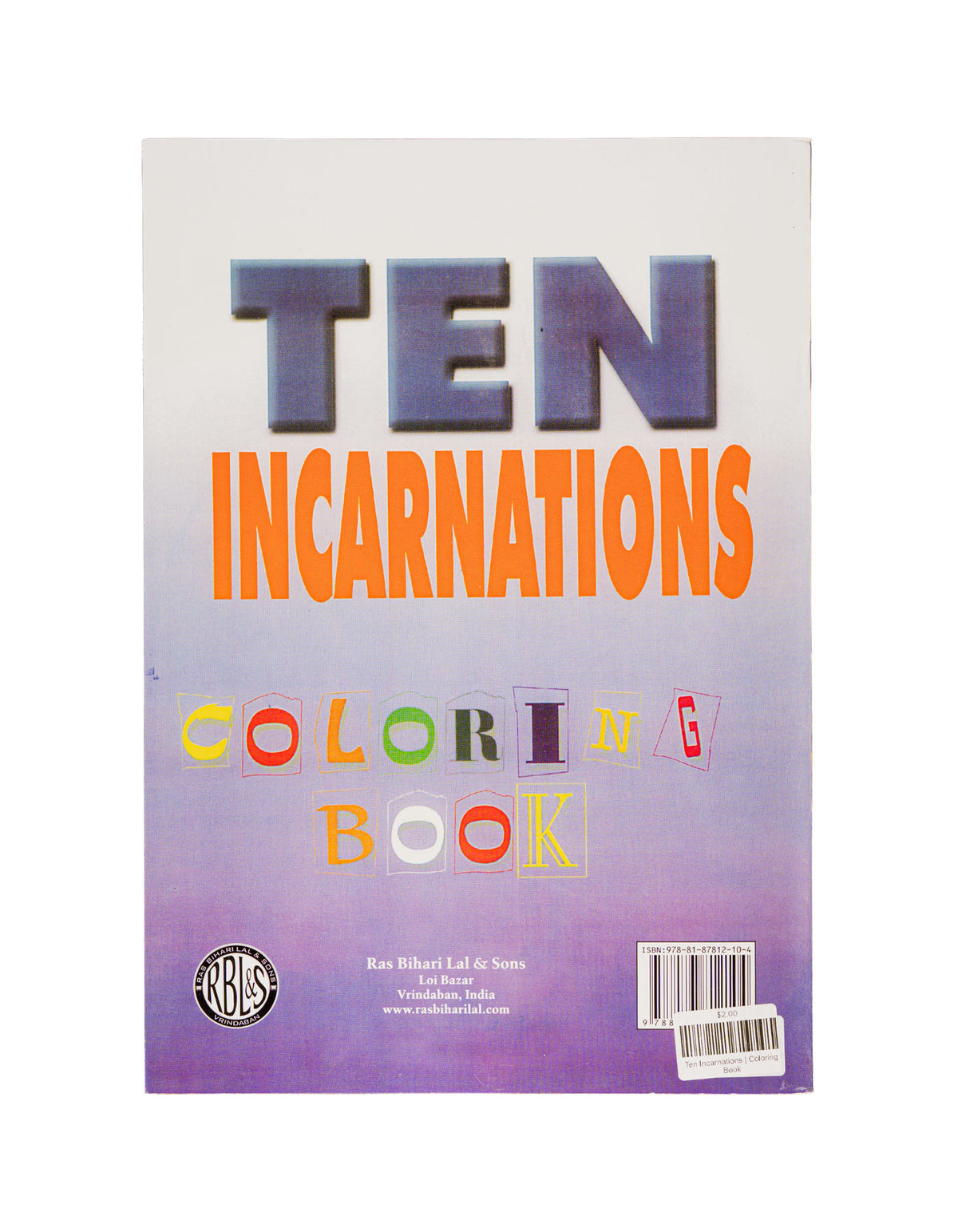 Ten Incarnations | Coloring Book