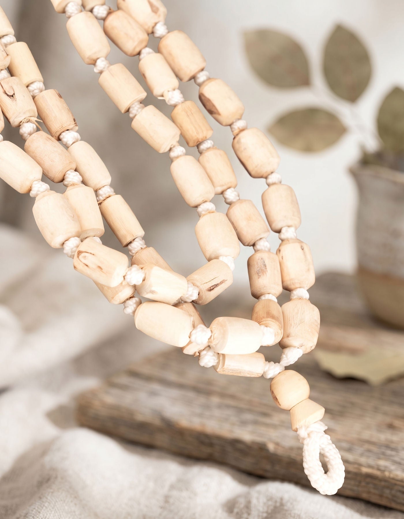 Tulsi Mala | Graduated Barrel Beads