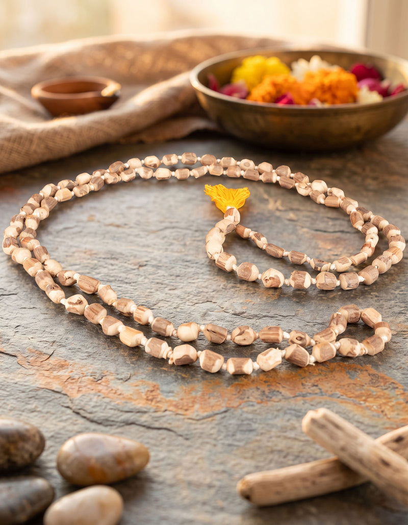 Tulsi Mala | Graduated Rough Cut Beads Jumbo+