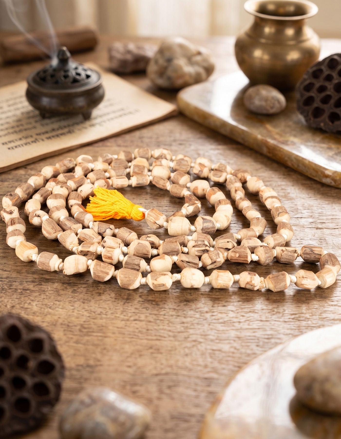 Tulsi Mala | Graduated Rough Cut Beads Jumbo++