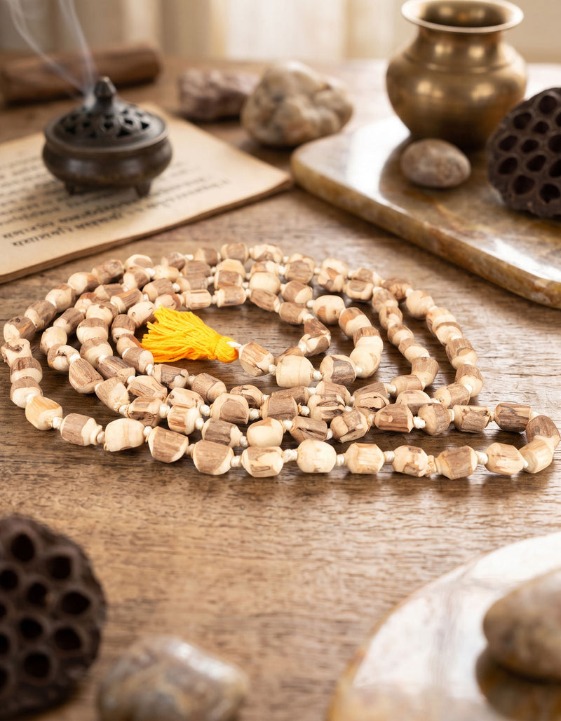 Tulsi Mala | Graduated Rough Cut Beads Jumbo++