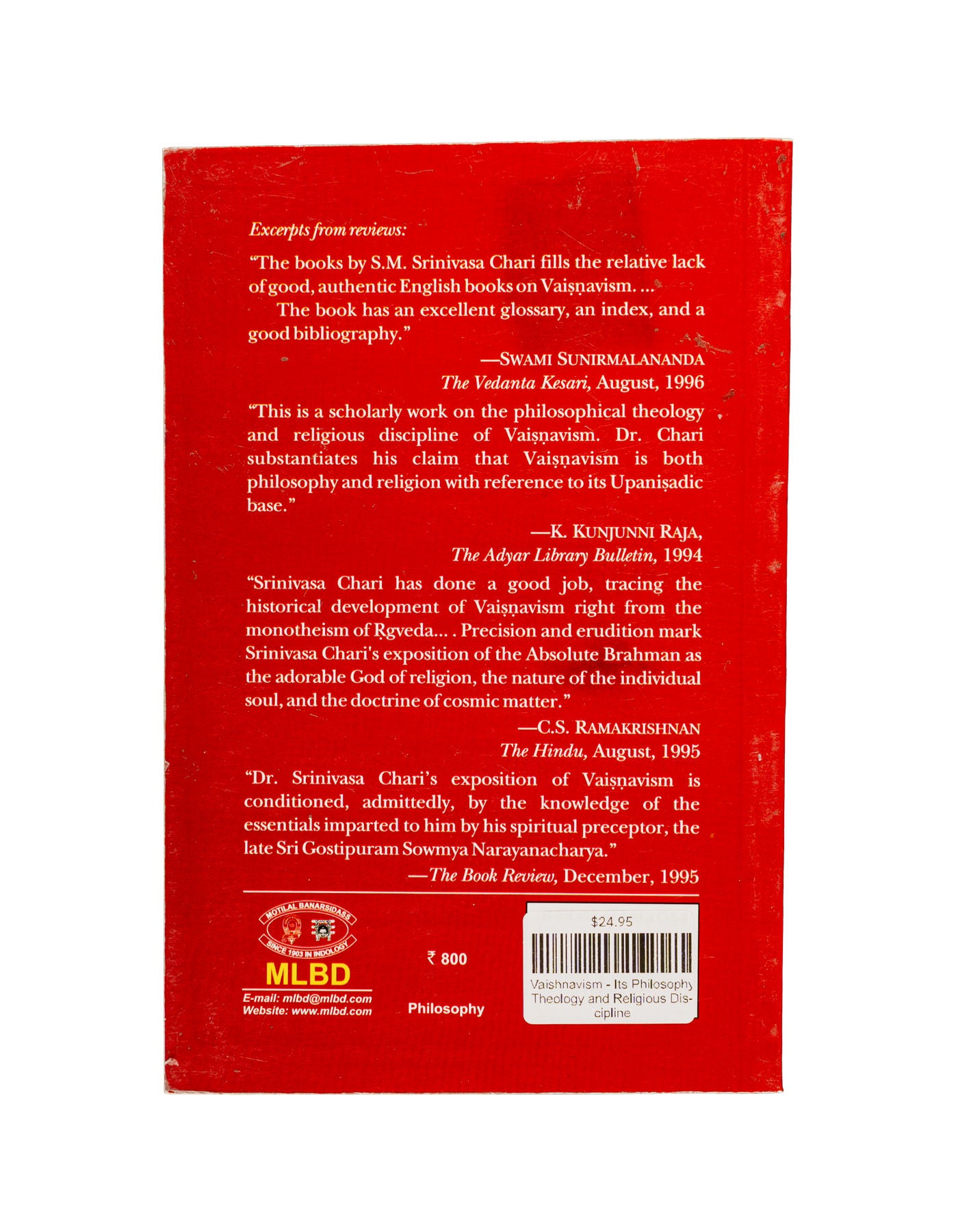 Vaishnavism - Its Philosophy Theology and Religious Discipline