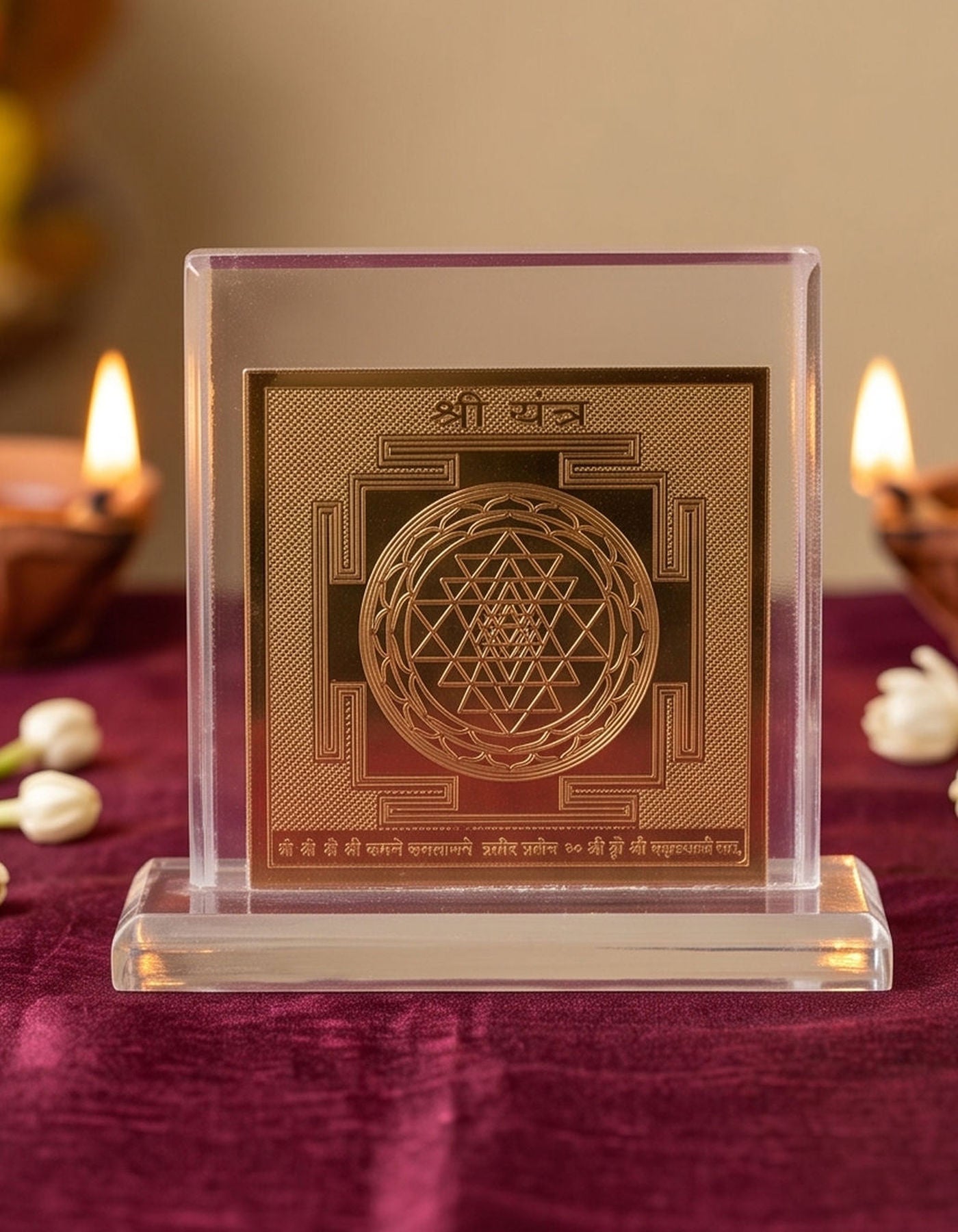 Sri Yantra with Lakshmi | Includes Stand