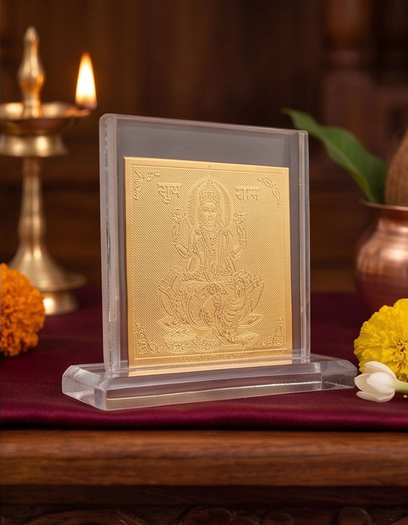 Sri Yantra with Lakshmi | Includes Stand